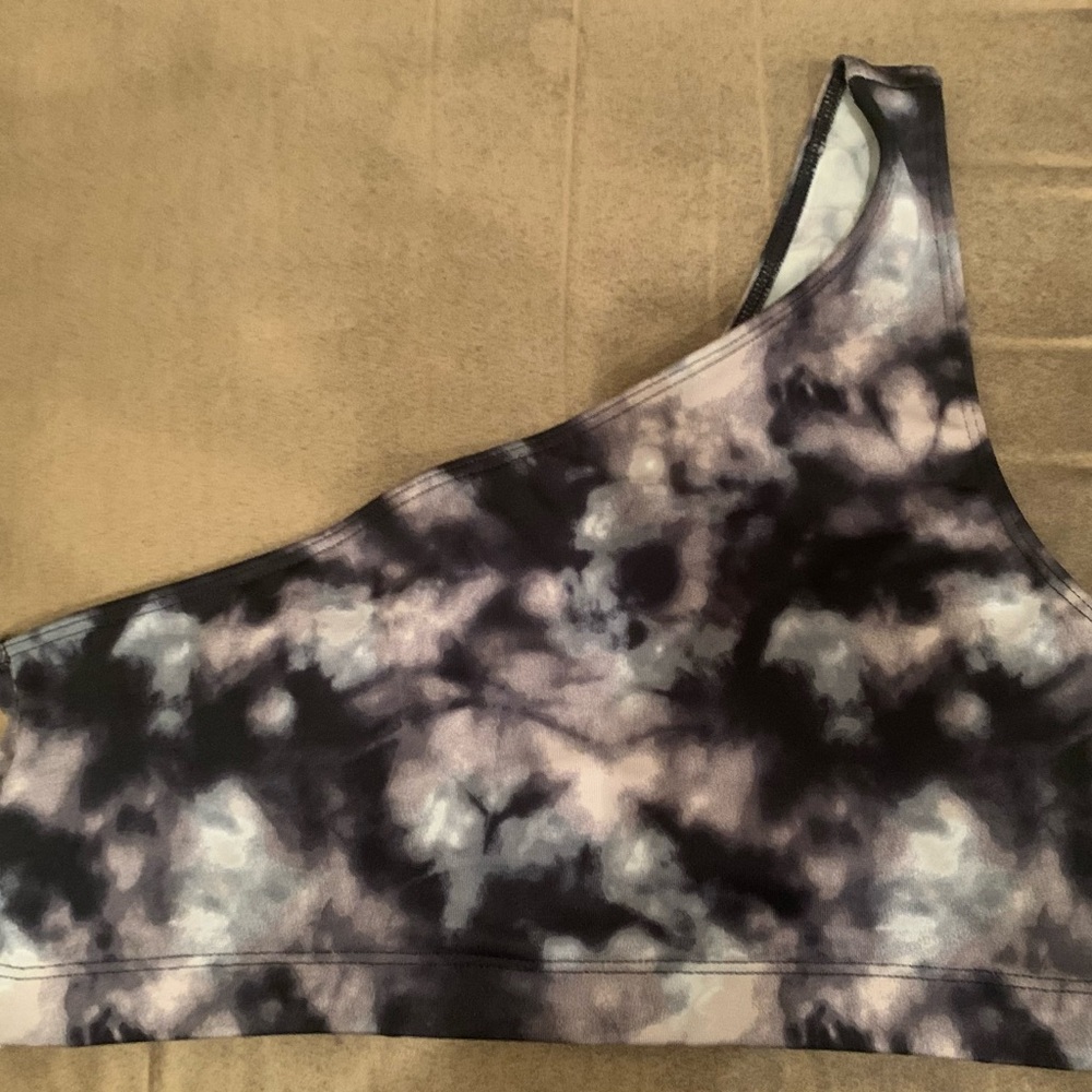 Women's One-Shoulder Tie-Dye Swim Top
